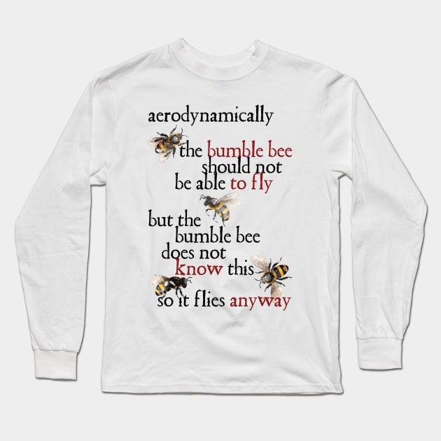 The Bumble Bee - Aerodynamics Long Sleeve T-Shirt by The Blue Box